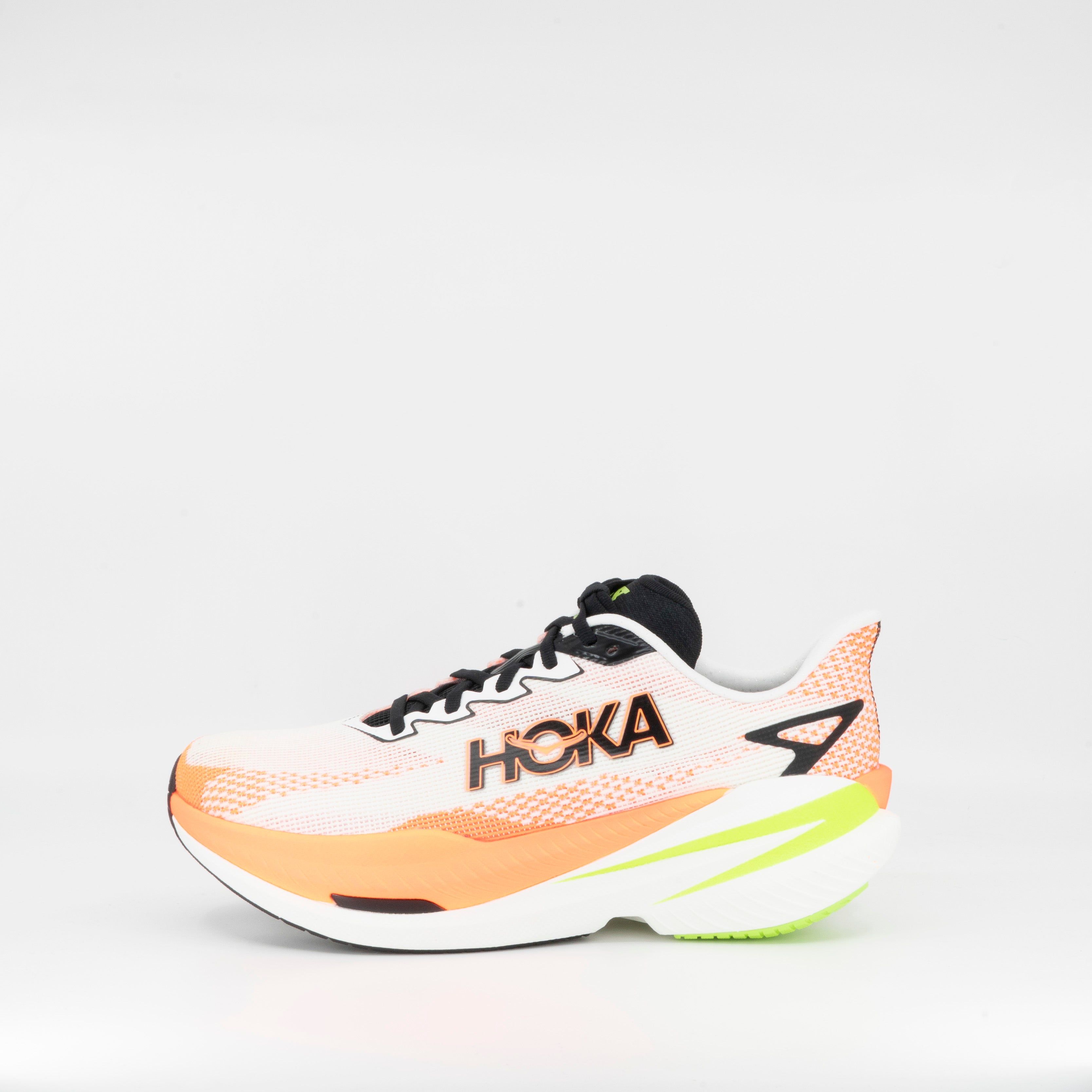 Hoka Mach X 3 (D Standard) Men White/Neon Tangerine - Frontrunner Colombo